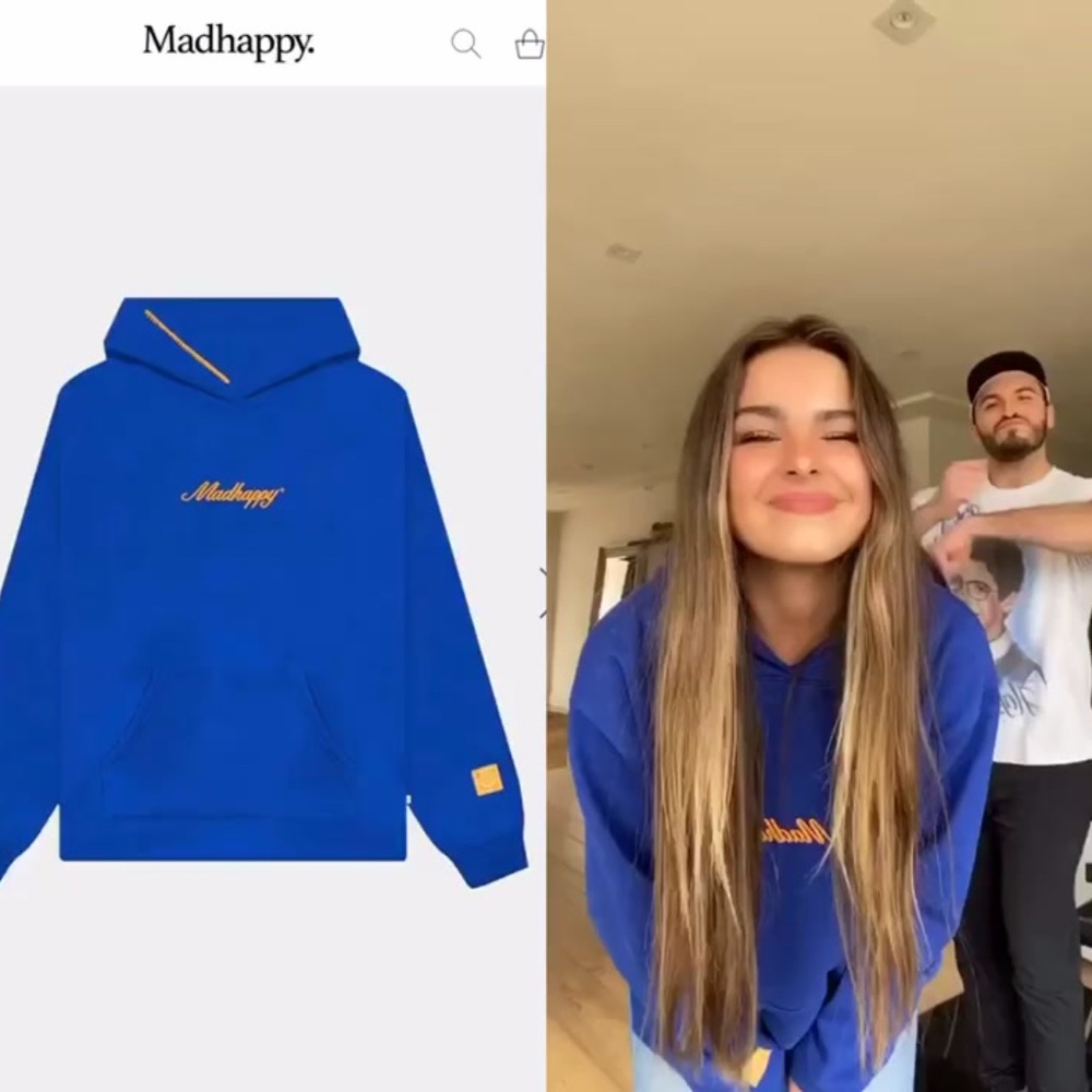 Madhappy Classic blue sweatshirt Addison Rae